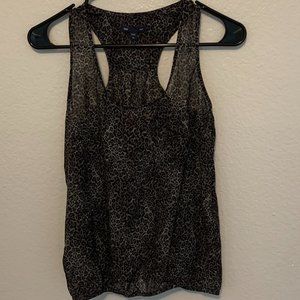 GAP Sheer Leapard Print Racer Back Tank (XS)